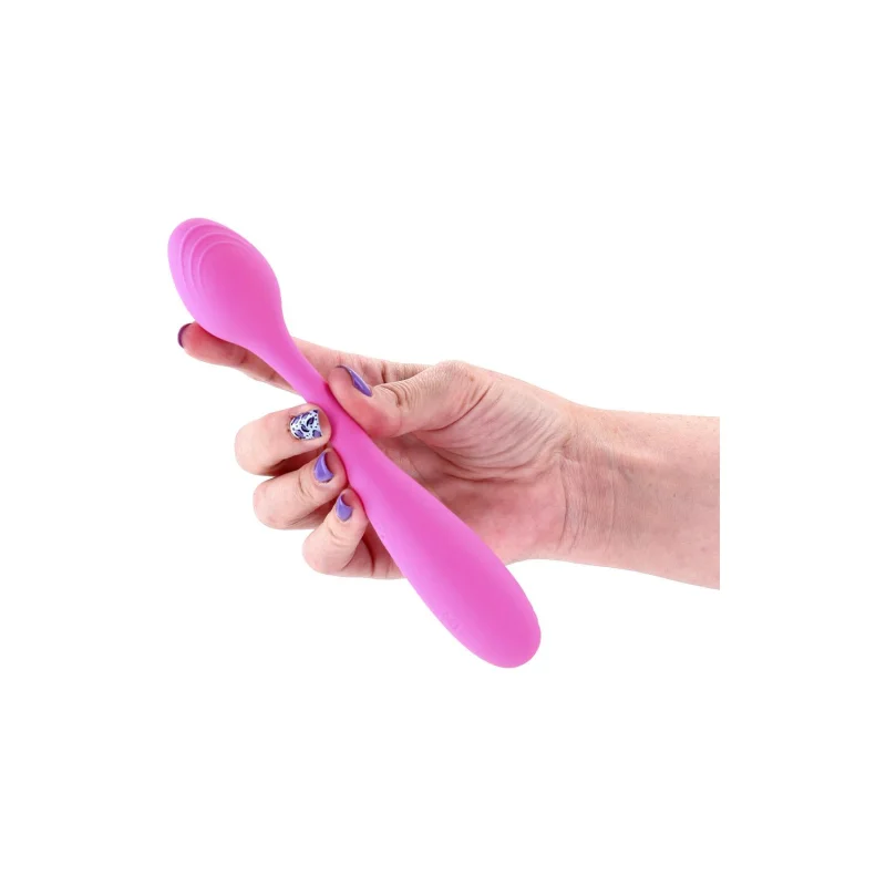 Pretty In Pink - Rosé - Δονητής Σιλικόνης Διπλού Μοτέρ - Επαναφορτιζόμενος