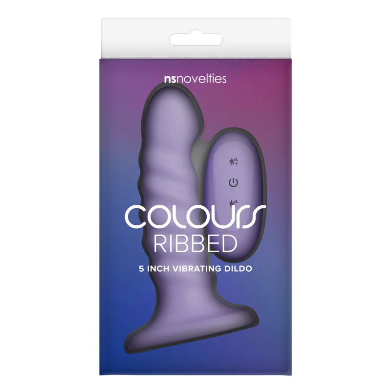 Colours Ribbed - Vibrating Dildo - 15 Cm - Purple product.details.thumbnail 3