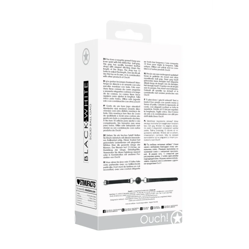 Solid Ball Gag - Φίμωτρο Μπάλας - Μαύρο product.details.thumbnail 2