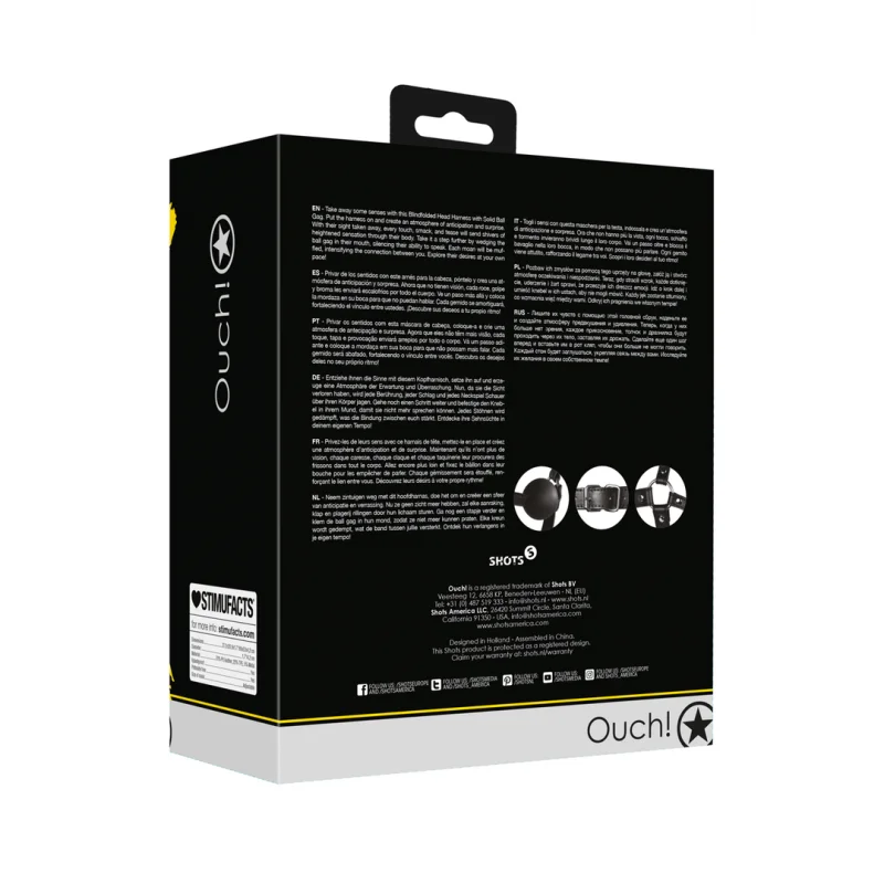 Head Harness με Μάσκα Ματιών και Στέρεο Φίμωτρο Μπάλας product.details.thumbnail 2