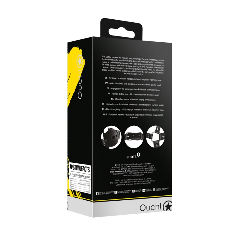 Head Harness με Φίμωτρο Μπάλας και Γάντζους Μύτης product.details.thumbnail 2