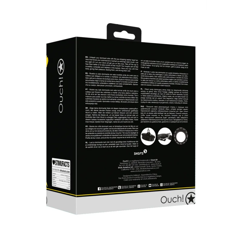 Head Harness με Open Mouth Φίμωτρο και Stopper product.details.thumbnail 2