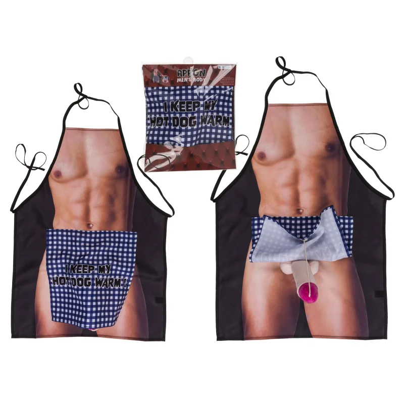 Funny Male Body Kitchen Apron - Αστεία Ποδιά Κουζίνας Με Εφέ Έκπληξης