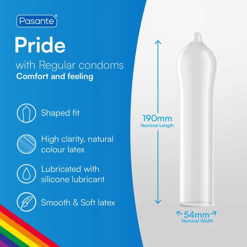 Pride - Προφυλακτικά Κανονικού Μεγέθους - 1 τμχ - Pasante Brand - Προφυλακτικά