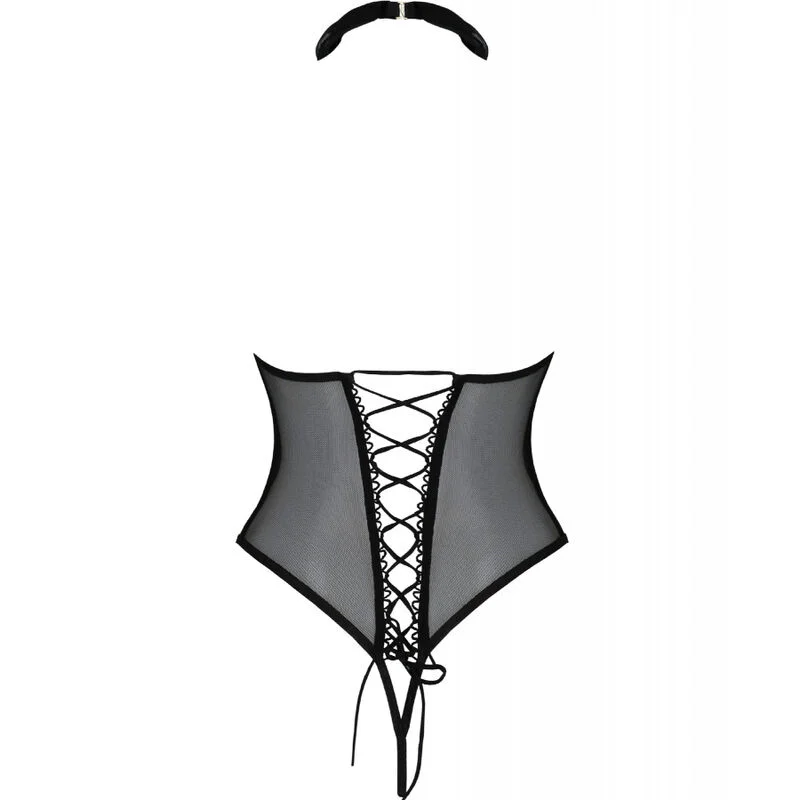 Trisha - Open Bust Κορμάκι με Corset Πλάτη & Choker - S/m product.details.thumbnail 3