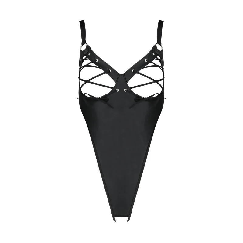 Celine Bodysuit - Leatherette Open Cup Bodysuit - S/m product.details.thumbnail 2
