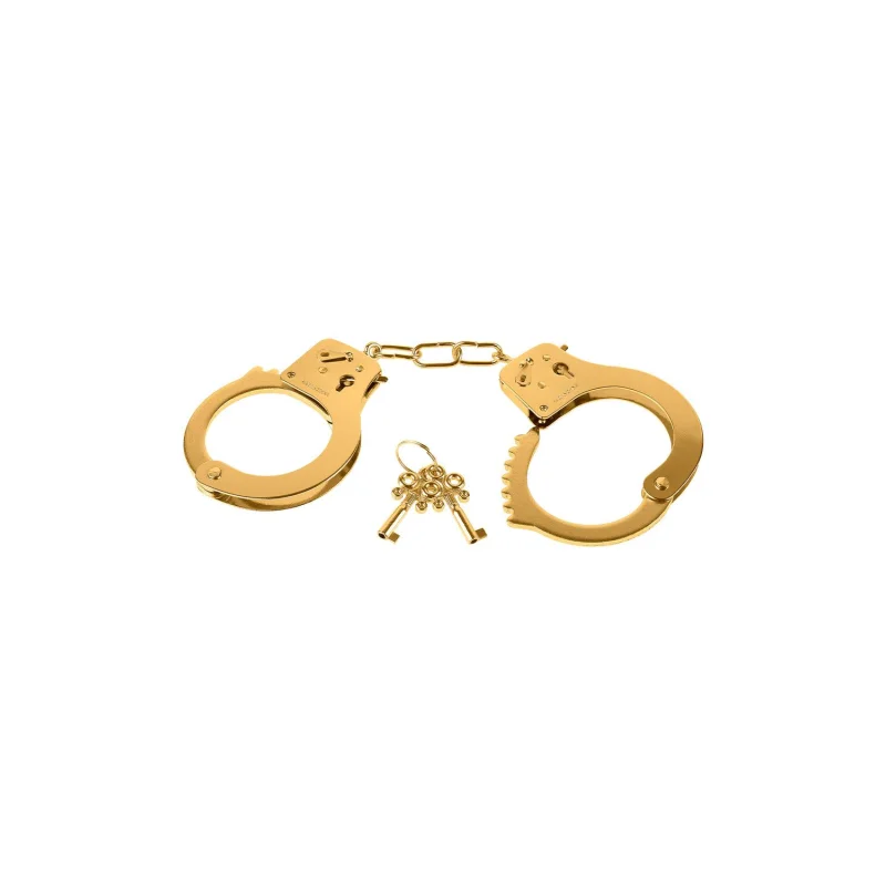 Gold Metal Cuffs - Χρυσές Μεταλλικές Χειροπέδες με Κουμπί Άμεσης Απασφάλισης - Pipedream Σχετικά Προϊόντα