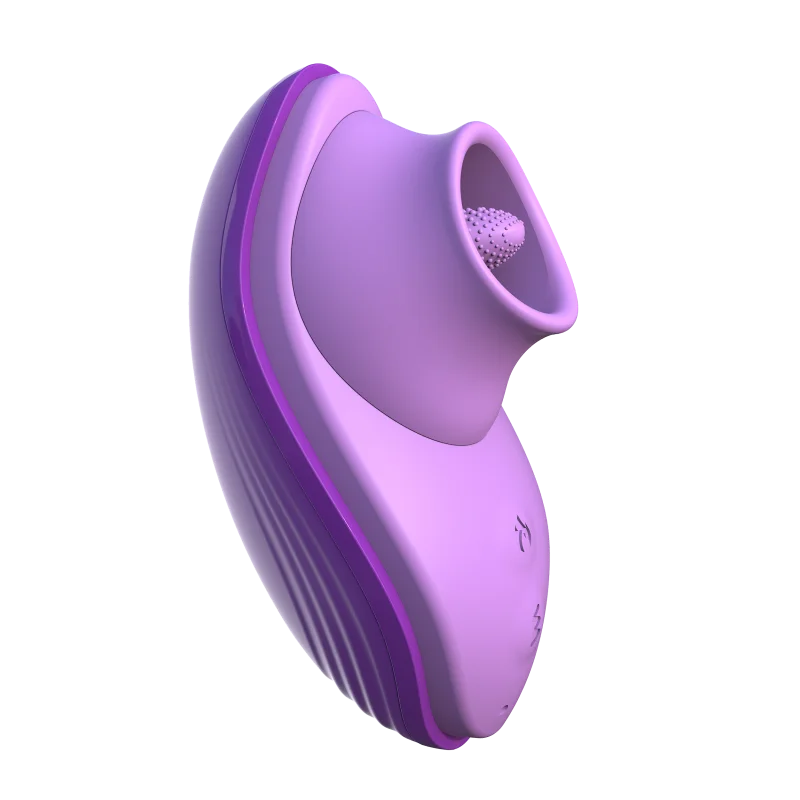 Her Silicone Fun Tongue - Δονούμενος Διεγέρτης Γλώσσας με Θέρμανση - Μοβ