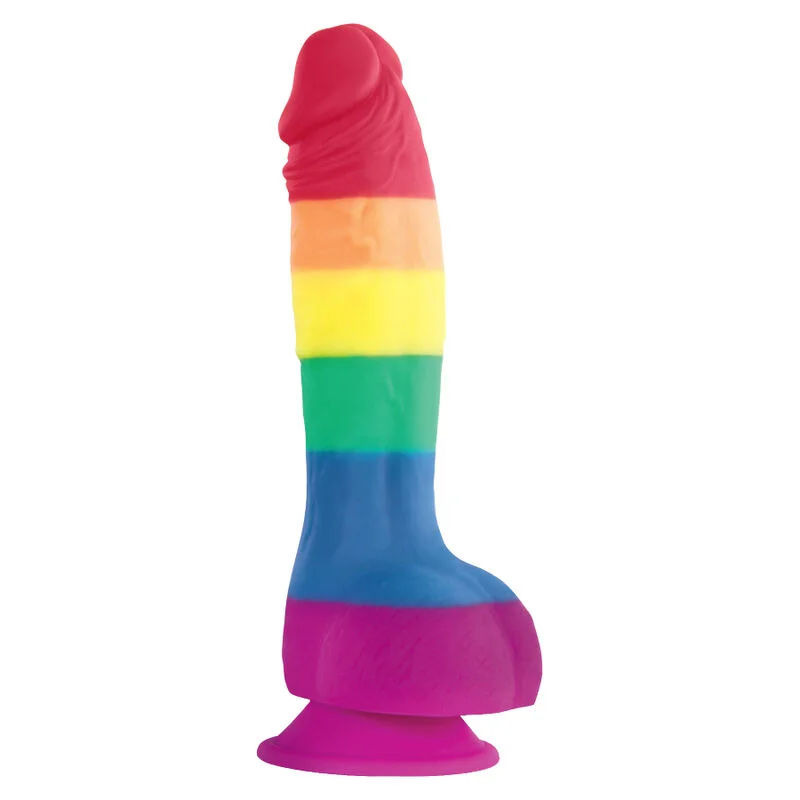 LGBT Flag Dildo Wave - Silicone Dildo - 21 cm - Pride Related Products