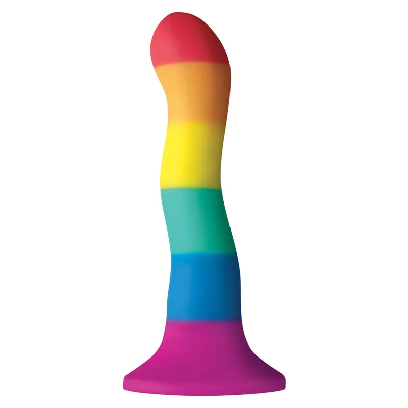 LGBT Flag Dildo Wave - Silicone Dildo - 19 cm - Pride Related Products