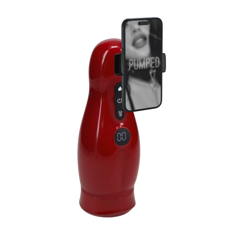 Virtuo - Suction And Vibration Masturbator Sleeve - Red