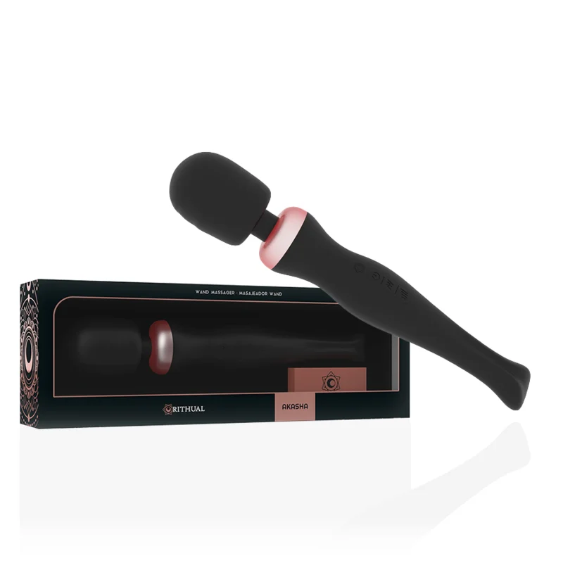 Akasha Wand 2.0 - Rechargeable Wand Massager - Black product.details.thumbnail 1