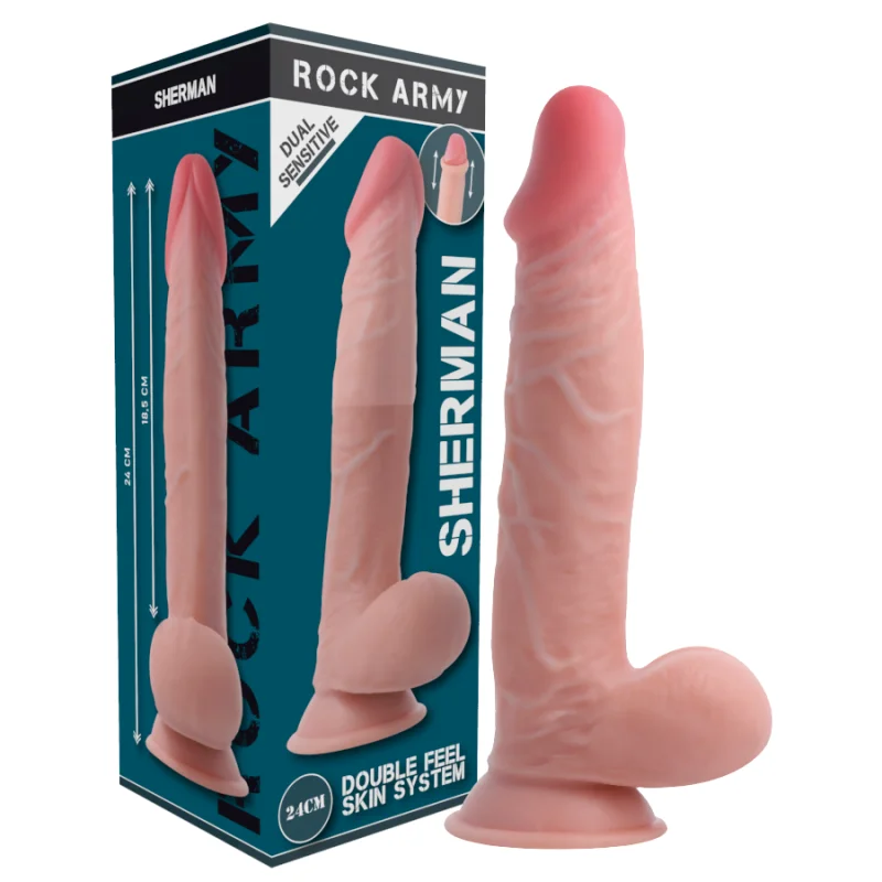 Sherman - Dual Density Realistic Dildo - 24 cm - Rock Army Related Products