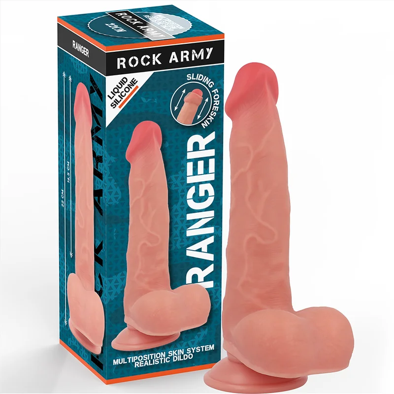 Ranger - Ρεαλιστικό Ομοίωμα Πέους Liquid Silicone - 22 Cm - Rock Army Ρεαλιστικά Ομοιώματα