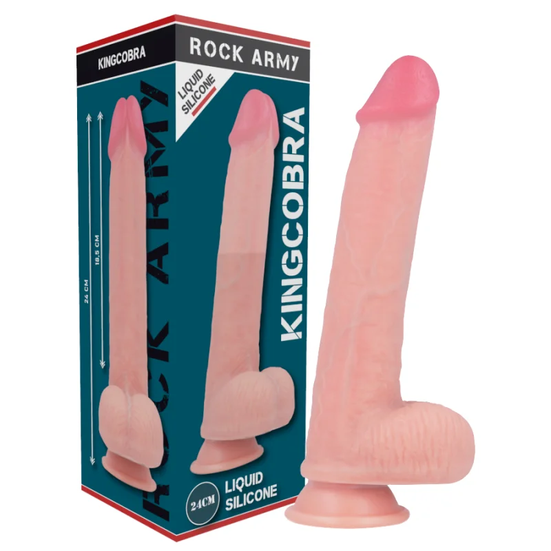 Kingcobra - Liquid Silicone Premium - Ρεαλιστικό Ομοίωμα - 24 Cm - Rock Army Ρεαλιστικά Ομοιώματα