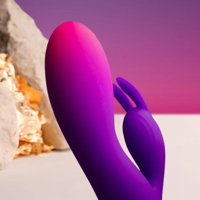 Glo-girl Rabbit - Δονούμενο Rabbit Διπλής Διέγερσης - Μωβ