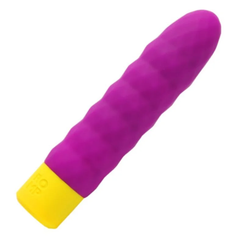 Beat - Mini Vibrating Bullet With Ribbed Surface -  Purple