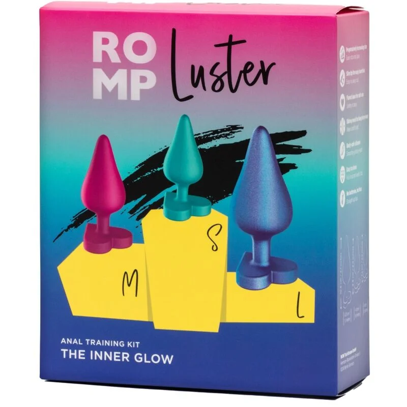 Luster - S/m/l Anal Plug Training Set With Heart-shaped Base