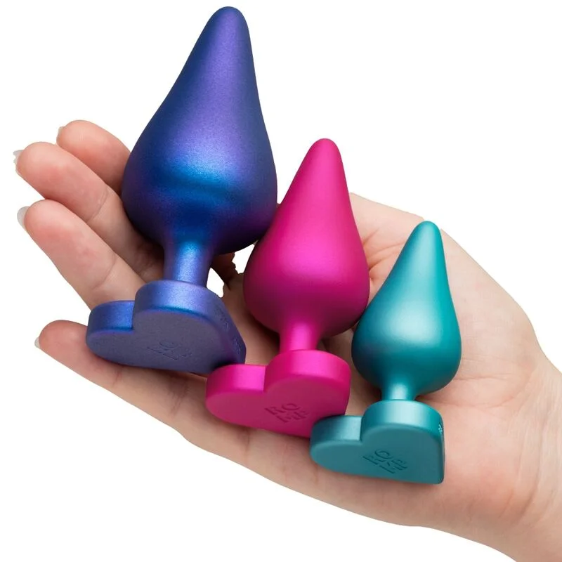Luster - S/m/l Anal Plug Training Set With Heart-shaped Base