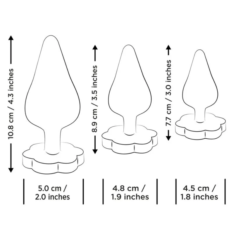 Luster - S/m/l Anal Plug Training Set With Flower-shaped Base product.details.thumbnail 2