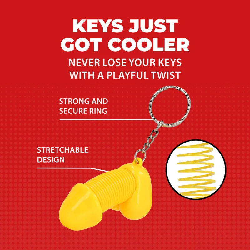 Super Dicky Keychain - Keychain With Moving Decorative Element - Yellow product.details.thumbnail 4