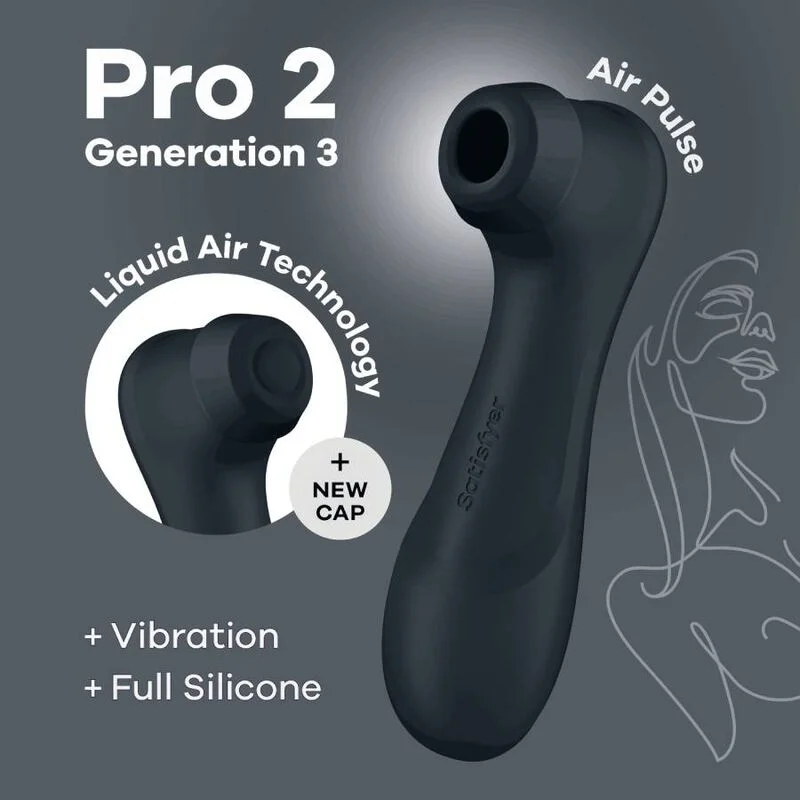 Pro 2 Generation 3 Liquid Air - Διεγέρτης Κλειτορίδας Air Pulse - Μαύρο product.details.thumbnail 4