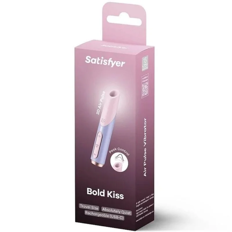 Bold Kiss Wave - Air Pulse Clitoral Stimulator - Pink / Violet