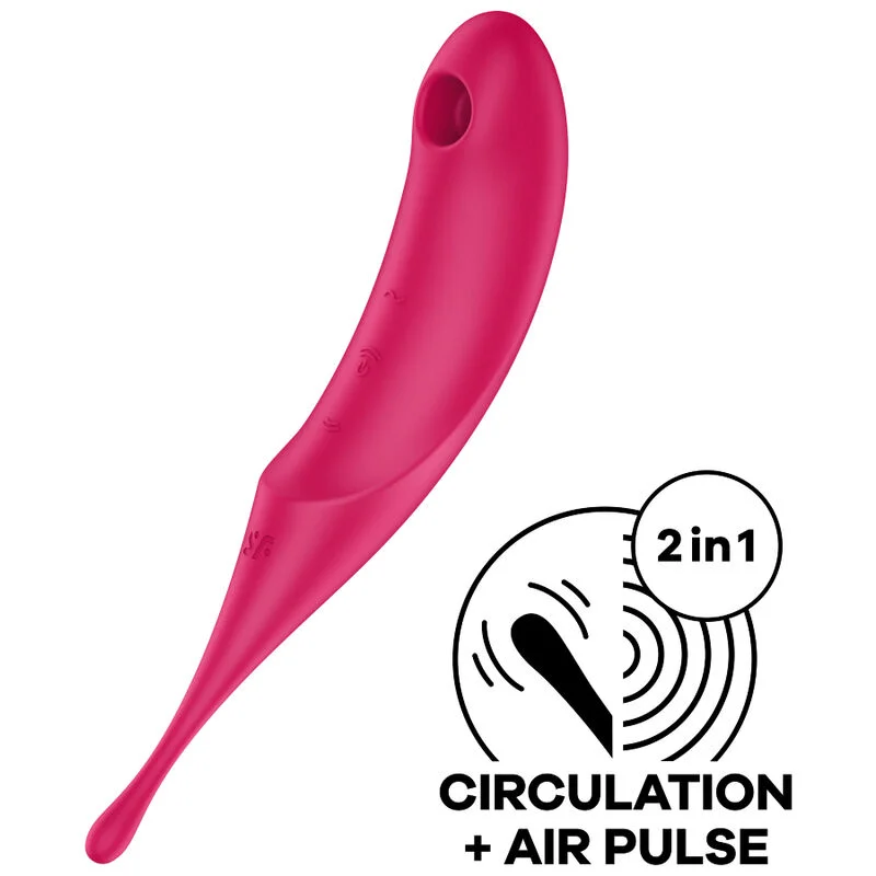 Twirling Pro - Air-pulse Clitoral Stimulator & Vibrator - Red