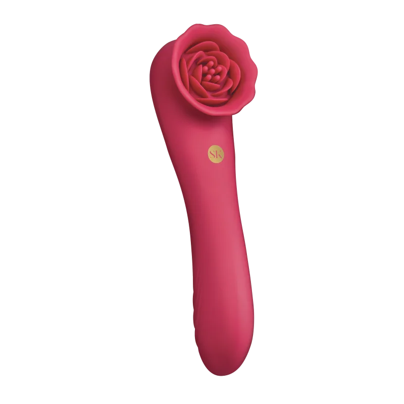 Rosegasm Rose Quake - Dual Ended Tapping Vibe - Pink