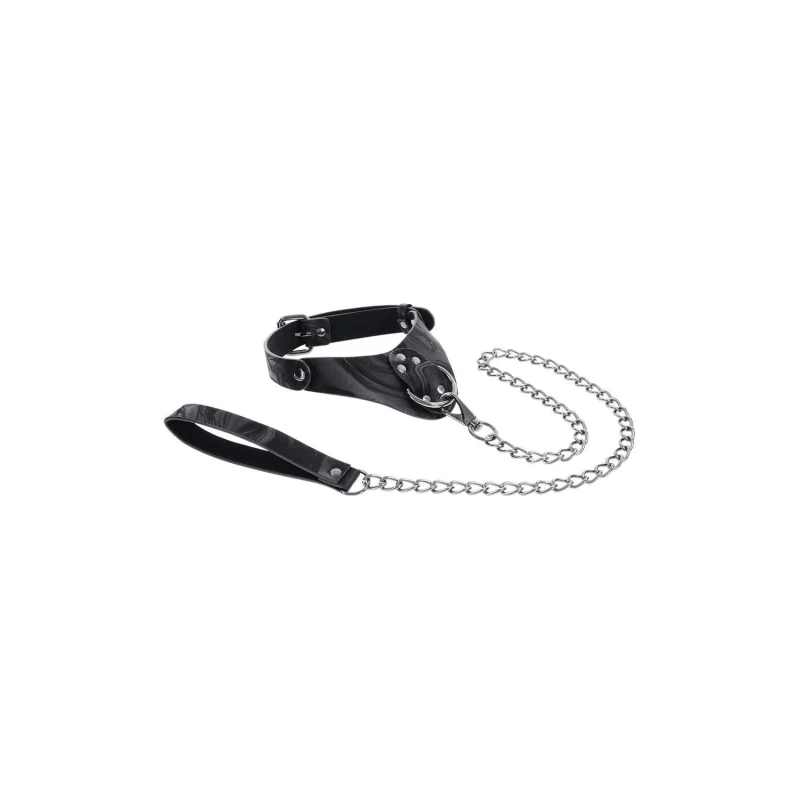Velvet Noir Collar & Leash - Elegant Restraint For Intimate Exploration product.details.thumbnail 1