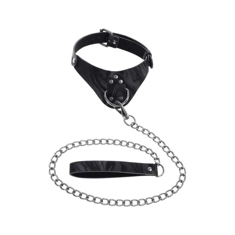 Velvet Noir Collar & Leash - Elegant Restraint For Intimate Exploration product.details.thumbnail 3