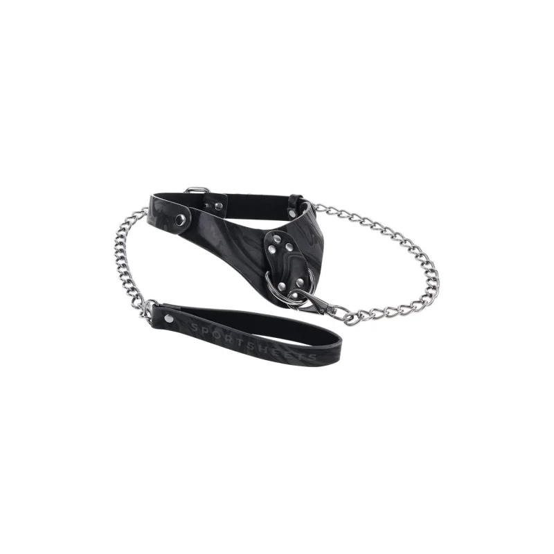 Velvet Noir Collar & Leash - Elegant Restraint for Intimate Exploration - Sportsheets Related Products