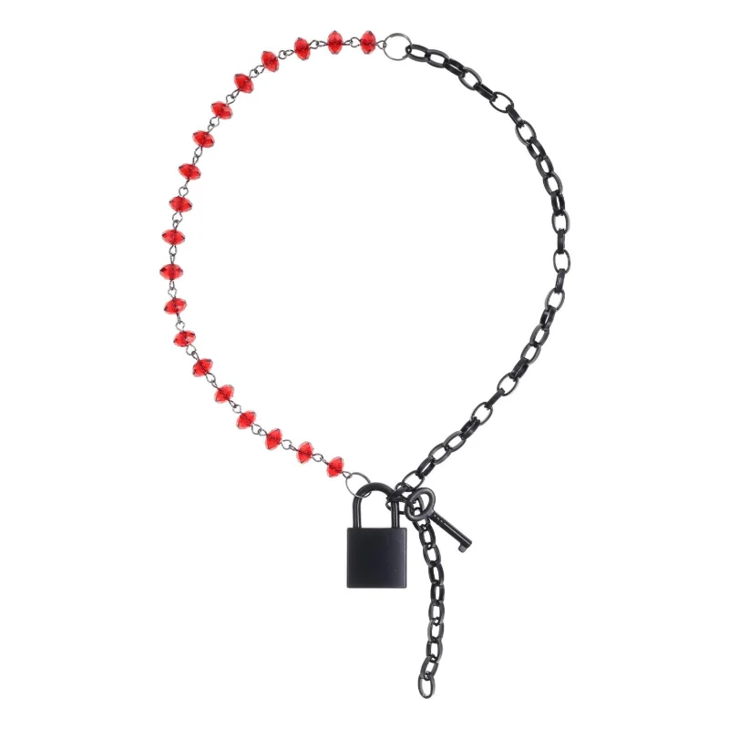 Ex's & Oh's - Crystal Day Collar - Red Crystal Day Collar With Lock - Sportsheets Accessories & Adornments