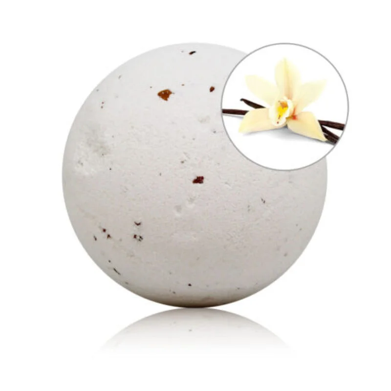 Bath Bomb Βανίλια με Ροδοπέταλα - Αρωματικό Bath Bomb Μπάνιου - 140 G