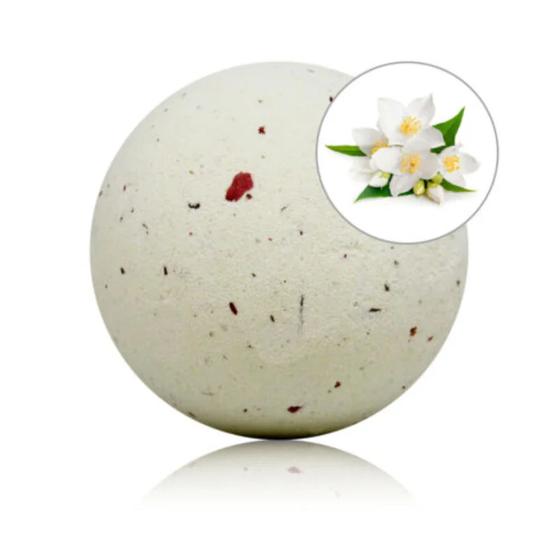 Bath Bomb Γιασεμί με Ροδοπέταλα - Αρωματικό Bath Bomb Μπάνιου - 140 G