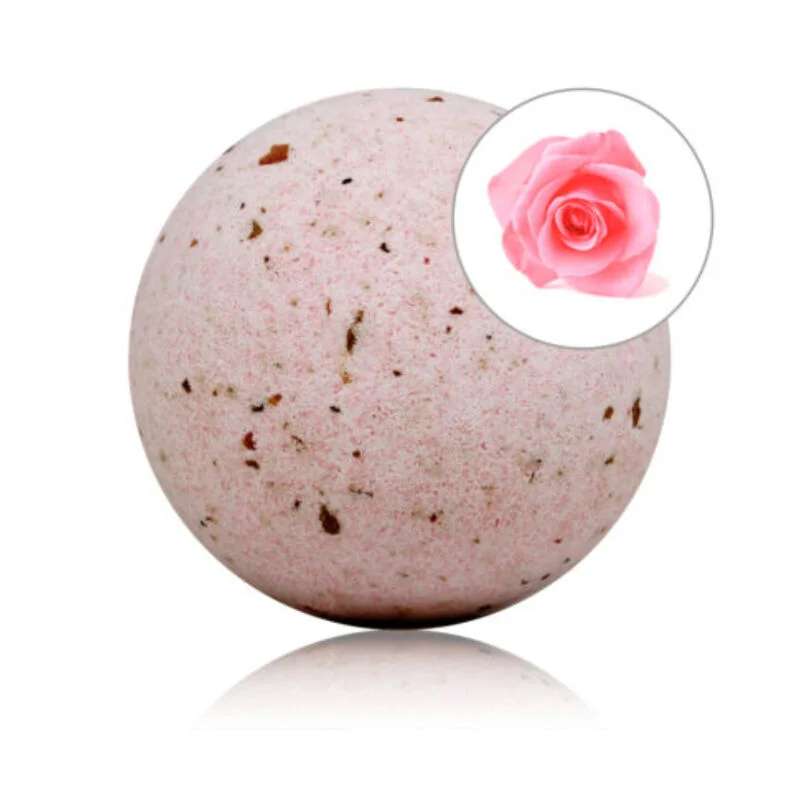 Bath Bomb Τριαντάφυλλο με Ροδοπέταλα - Αρωματικό Bath Bomb Μπάνιου - 140 G