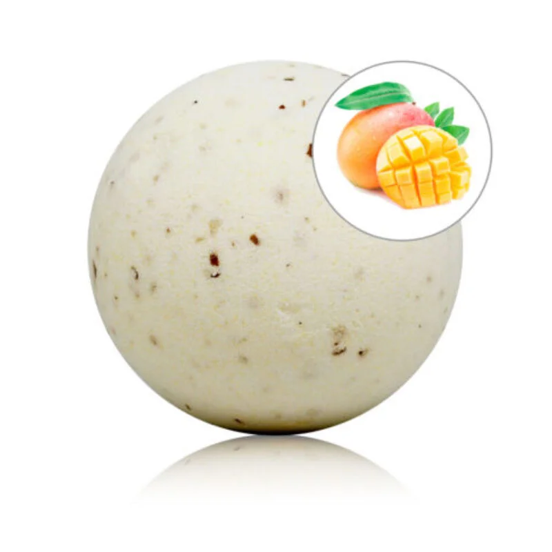 Bath Bomb Μάνγκο με Ροδοπέταλα - Αρωματικό Bath Bomb Μπάνιου - 140 G