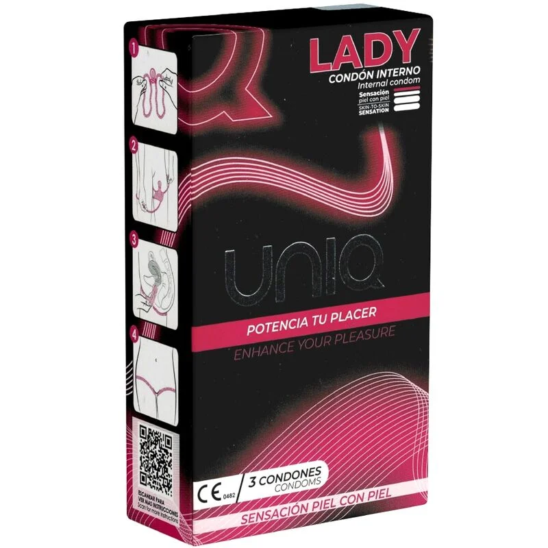 Lady Condom - Γυναικεία Προφυλακτικά Χωρίς Λατέξ - 3 τεμ - Uniq Ασφάλεια & Προστασία