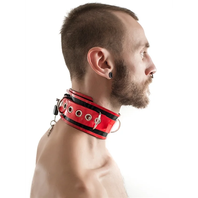 Lockable Rubber Collar - Red