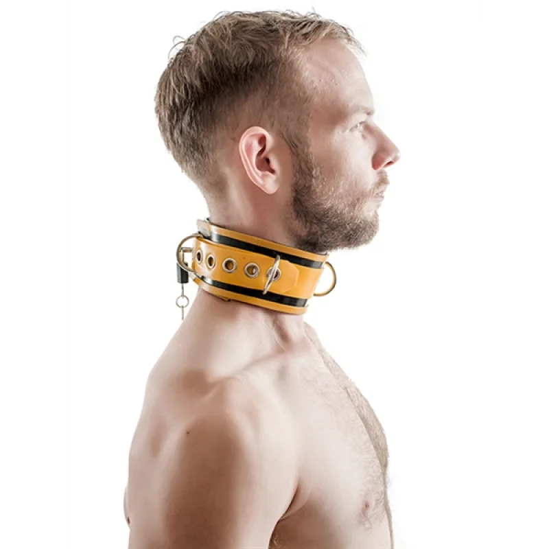 Lockable Rubber Collar - Yellow