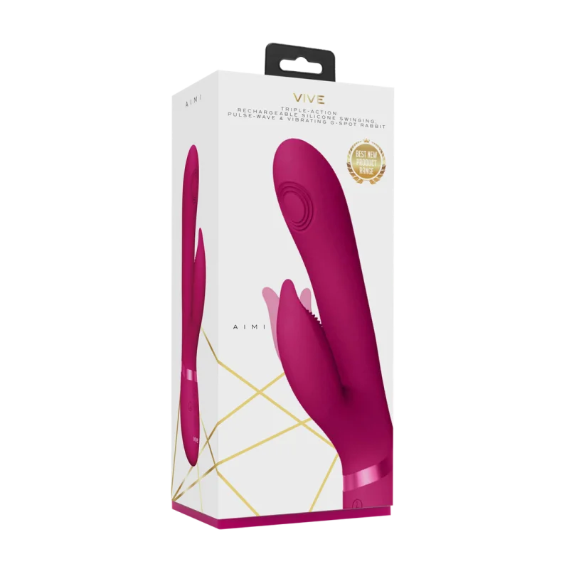 Aimi - Rechargeable G-spot Rabbit Vibrator With 3 F1 Motors - Pink
