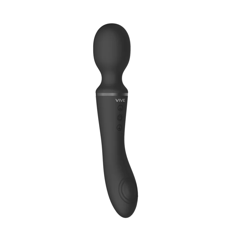 Enora - Rechargeable Double-ended Pulse-wave Wand Vibrator - Black product.details.thumbnail 2