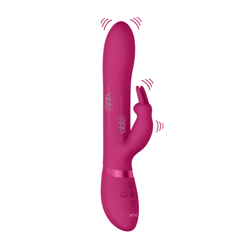 Amoris - Rechargeable Up-and-down Beaded Rabbit Vibrator - Pink product.details.thumbnail 2
