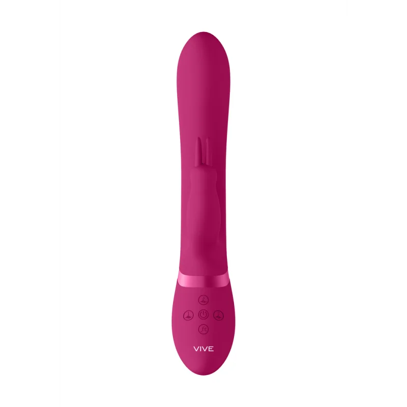 Amoris - Rechargeable Up-and-down Beaded Rabbit Vibrator - Pink product.details.thumbnail 3