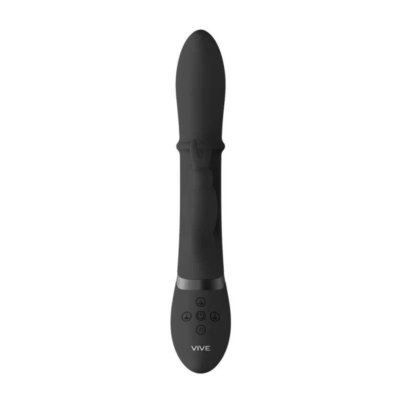 Halo - Rechargeable G-spot Rabbit Vibrator With Moving Ring - Black product.details.thumbnail 3