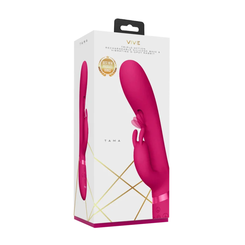 Tama - Triple Motor G-spot Rabbit Vibrator With Wave Motion - Pink