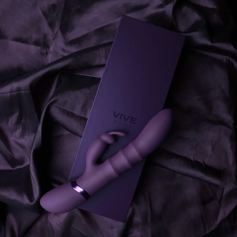 Sora - Rechargeable G-spot Rabbit Vibrator With Moving Rings - Purple product.details.thumbnail 4