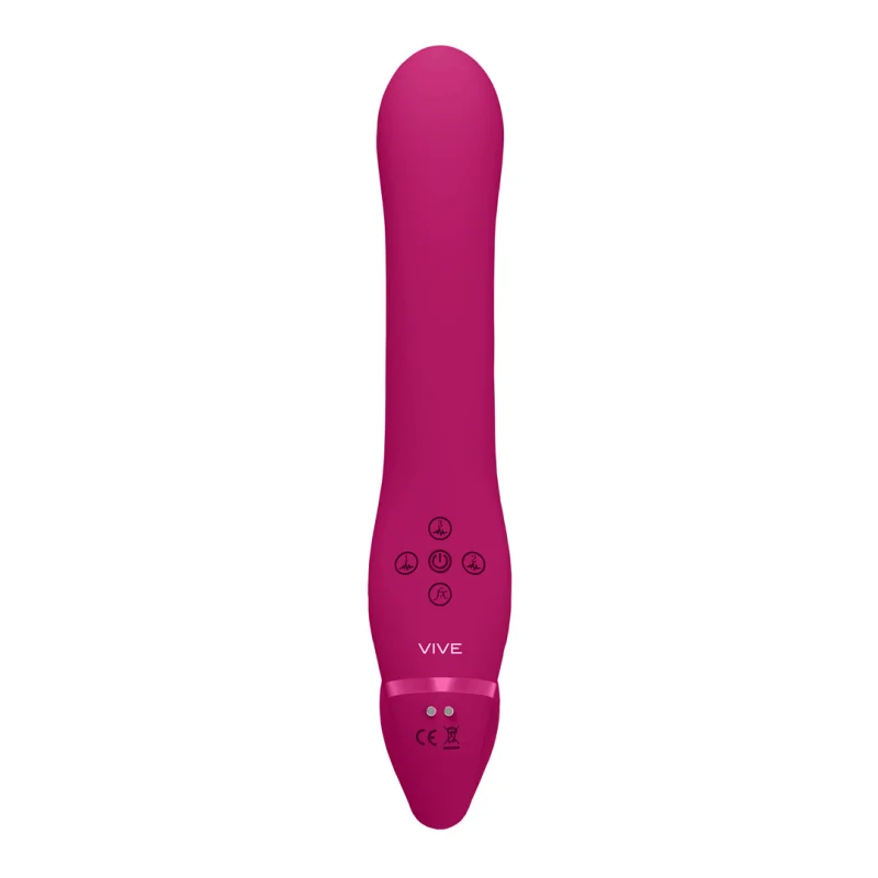 Ai - Δονητικό Strapless Strap-on με Air-wave Tickler και 3 Μοτέρ - Ροζ