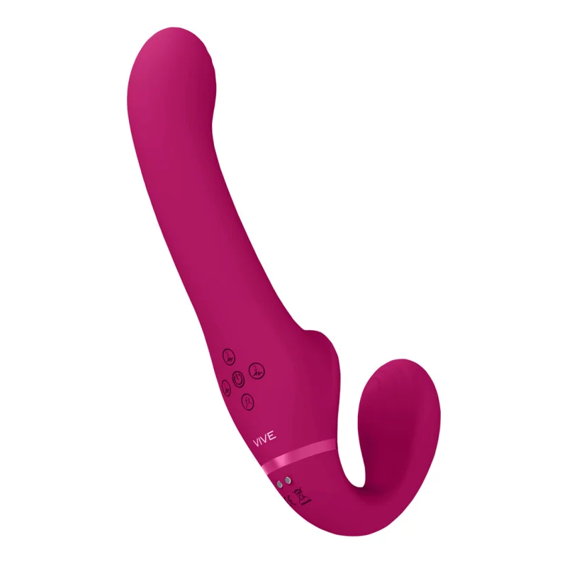Ai - Δονητικό Strapless Strap-on με Air-wave Tickler και 3 Μοτέρ - Ροζ product.details.thumbnail 3