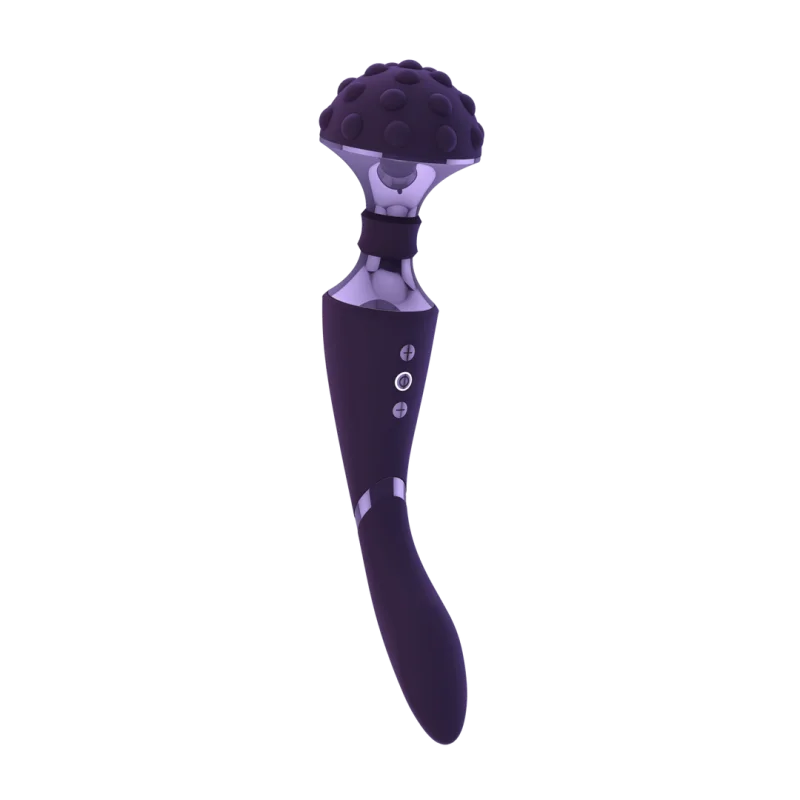Shiatsu - Rechargeable Double-ended Massage Vibrator With 2 Motors - Purple product.details.thumbnail 3